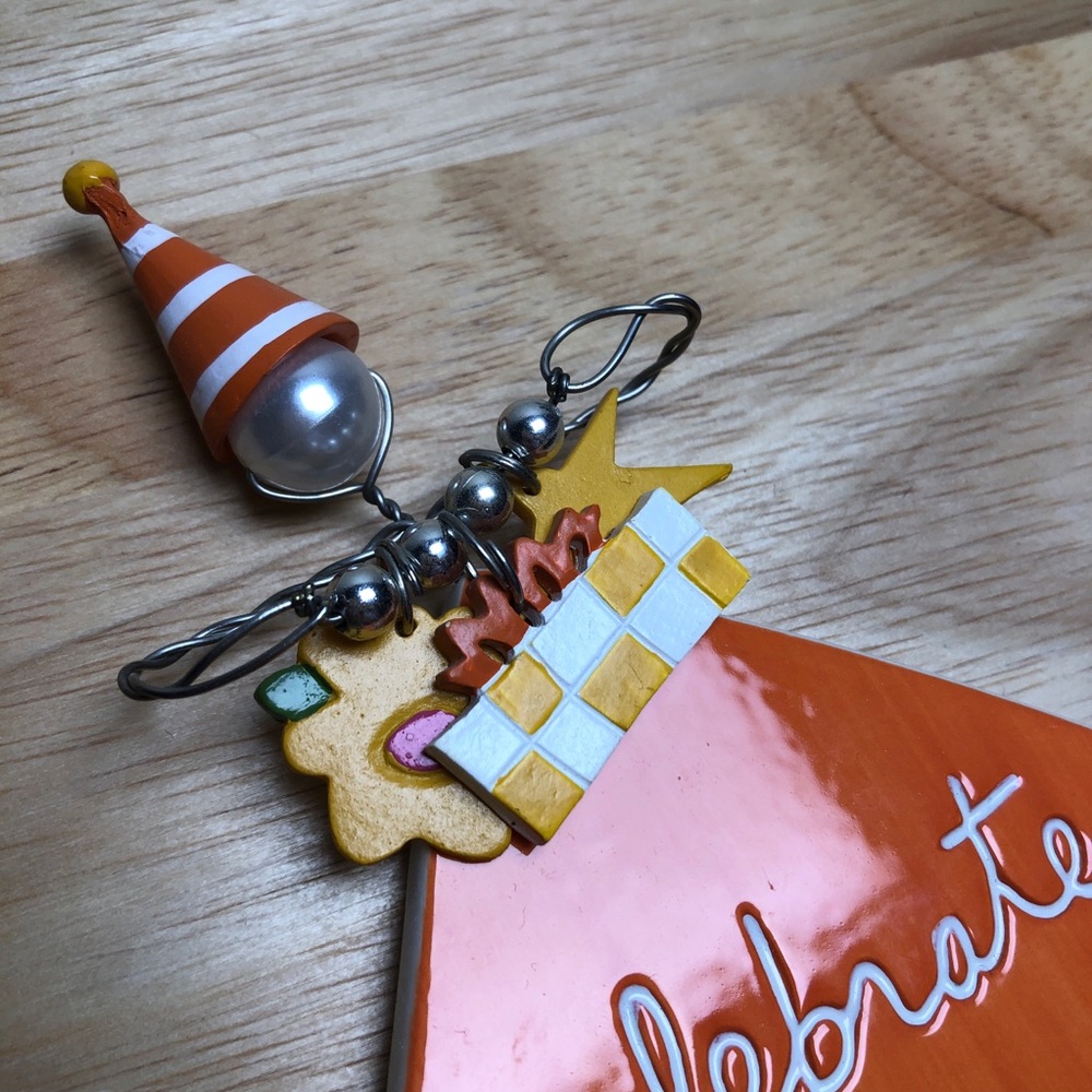 Dep 56 Ornament Wall Art Sandra Magsamen Celebrate Who You Are Fun Gift orange - Picture 5 of 8